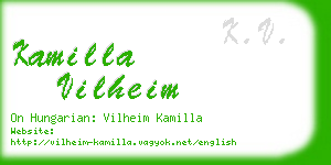 kamilla vilheim business card